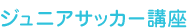 ジュニアサッカー講座