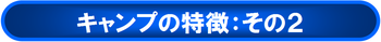 キャンプ特徴：その２