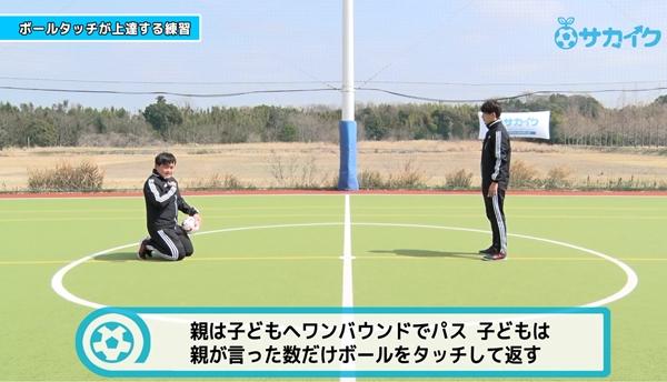 初心者向け ボールタッチが上達する練習 サッカー３分間トレーニング サカイク