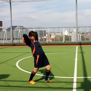 スローインの姿勢 サカイク